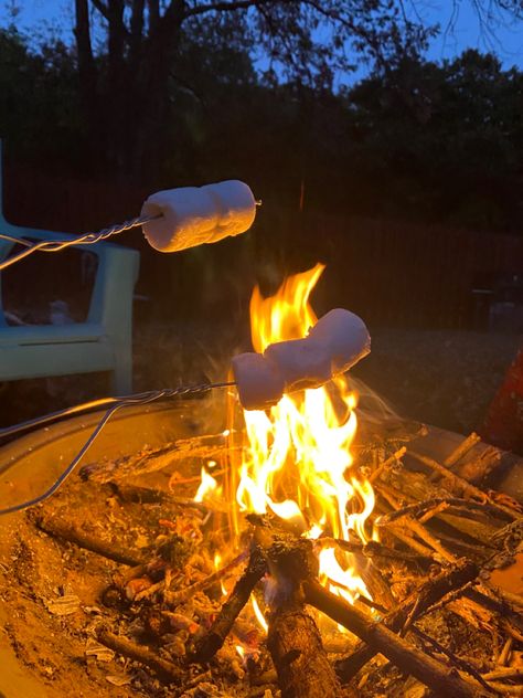 Roasting marshmallows over #campfire #marshmallow Fire Pit Marshmallows, Toasting Marshmallows Campfire Aesthetic, Fire And Marshmallows, Smores Aesthetics Campfire, S’mores Campfire, S’mores Campfire Aesthetic, Campfire Roasting Ideas, Roasting Marshmallows Aesthetic, Toasting Marshmallows Campfire