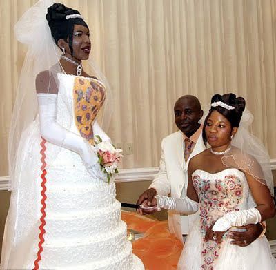 life sized bride cake - Wacky and Crazy #Wedding Cakes. I’m speechless on some of these! #ww http://www.surfandsunshine.com/crazy-wedding-cakes/ Wedding Cake Fails, Worst Wedding Photos, Wedding Cake Disasters, Cheap Wedding Cakes, Tacky Wedding, Crazy Wedding Cakes, Awkward Wedding Photos, Wedding Fail, Brides Cake