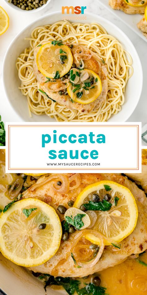 Creamy Piccata Sauce, Shrimp Piccata Recipes, Lemon Piccata Sauce Recipe, Piccata Sauce Fish, Chicken Milanese Pasta, Picatta Sauce Fish, Chicken Picatta Pasta Recipes, Chicken Piccata Recipe With Pasta, Fish Piccata Recipes