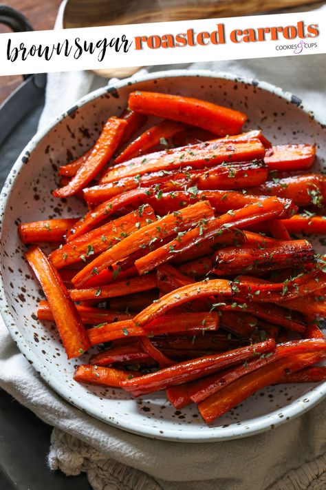 Brown Sugar Roasted Carrots, Balsamic Vinegar And Olive Oil, Pecan Bread, Cookies And Cups, Roasted Carrots Recipe, Make Brown Sugar, Recipe Cookies, Carrot Cookies, Carrots Recipe