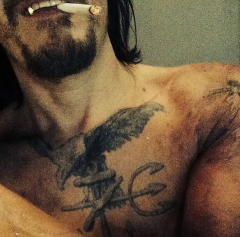 Norman Reedus, A Man, Instagram Post, Tattoos, Hair, On Instagram, Instagram