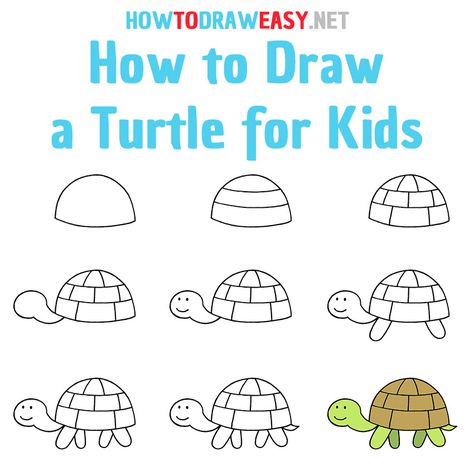 How to Draw a Turtle Step by Step #Turtle #TurtleDrawing #EasyTurtleDrawing #TurtleDrawingEasy #HowtoDrawaTurtle #TurtleDrawingforKids #HowtoDrawaTurtleforKids #SeaTurtle #SimpleTurtleDrawing #AnimalsDrawings #AnimalDraw How To Draw A Turtle Step By Step Easy, How To Draw For Preschoolers, How To Draw A Turtle Easy, Kids Step By Step Drawing, How To Draw A Turtle Step By Step, Turtle Directed Drawing, Step By Step Drawing For Kids, Easy Turtle Drawing, Draw A Turtle