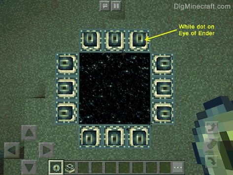 Minecraft Dragon Portal, Ender Portal Designs Minecraft, How To Make A Portal In Minecraft, Minecraft End Portal Design, Portals In Minecraft, End Portal Design, End Portal Minecraft, Minecraft End Portal, Minecraft Portal Design