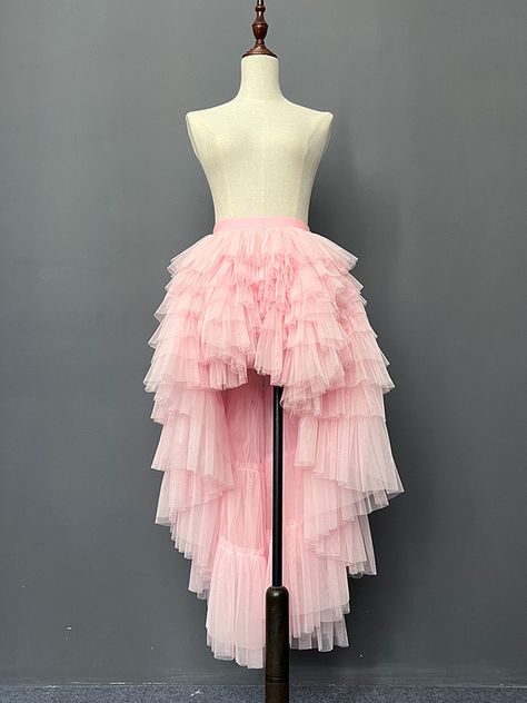 PINK High Low Layered Tulle Skirt Holiday Party Tulle Skirt Outfit Romantic Custom Plus Size Wedding Photo Tulle Skirts on Storenvy Plus Size Wedding Photo, Long Tulle Skirt Outfit, Tulle Skirt Outfit, High Low Tulle Skirt, Tutu Skirt Outfit, Coral Girls, Tulle Skirts Outfit, White Tulle Skirt, Floral Headdress