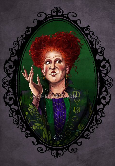 Christopher Ables - Disney Hocus Pocus Winifred Sanderson Hocus Pocus 1993, Hocus Pocus Movie, Hocus Pocus Party, Winifred Sanderson, Hocus Pocus Witches, Halloween Hocus Pocus, Halloween Painting, Halloween Drawings, Witch Art