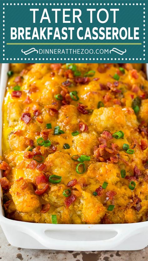 Tator Tot Breakfast, Friends Breakfast, Tot Breakfast Casserole, Easy Breakfast Casserole Recipes, Tater Tot Breakfast Casserole, Easy Breakfast Casserole, Breakfast Casserole Bacon, Best Breakfast Casserole, Breakfast Casserole Recipe