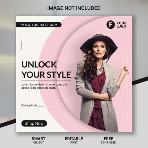 Sale Template, Social Media Post Template, Fashion Sale, Media Post, Social Media Post, Social Media, Media, Fashion Design, Design