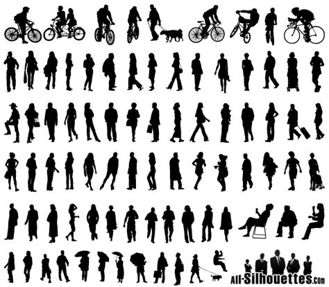 Free Vector Silhouettes of People Standing, Sitting, Walking Silhouettes Of People, Person Silhouette, Pebble Art Family, Tree Textures, Silhouette People, Architecture People, Desain Lanskap, Seni Dan Kraf, People Icon