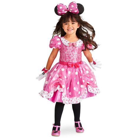 Minnie Mouse Costume for Kids - Pink Minnie Mouse Costume For Kids, Minnie Mouse Costume Kids, Minnie Mouse Costume Pink, Heathers Costume, Pink Minnie Mouse Dress, Minnie Mouse Halloween Costume, 2 Halloween Costumes, Disney Characters Costumes, Ideas Fiesta