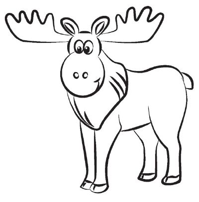 Learn how to draw a moose from antlers to tail with these simple directions. Each step of the drawing is illustrated to guide your way. Moose Cartoon, Moose Illustration, Moose Pictures, Christmas Paintings On Canvas, Drawing Animals, Domestic Animals, Simple Wall Art, Free Adult Coloring Pages, In The Zoo