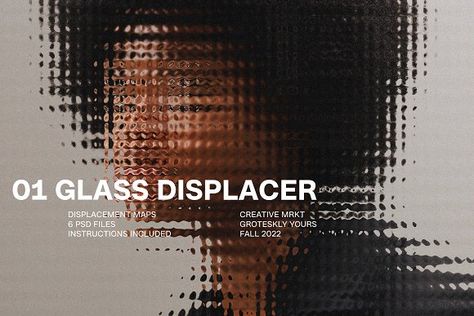 01: Glass Displacer for Photoshop by Groteskly Yours Studio on @creativemarket Photoshop Mirror, Photoshop Blur, Glass Photoshop, Mirror Texture, Glass Overlay, Image Editing Photoshop, Photoshop Filters, Reeded Glass, Photoshop Textures