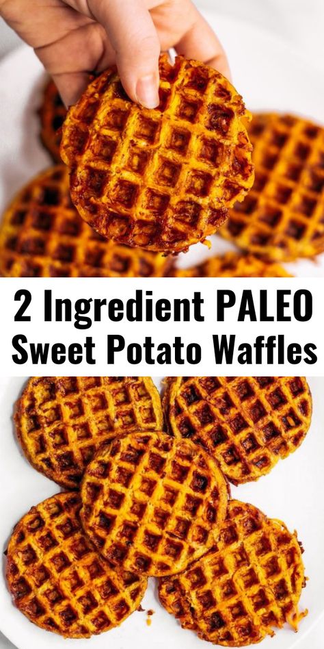 Paleo Waffles, Paleo Menu, Menu Sarapan Sehat, Potato Waffles, Plats Healthy, Sweet Potato Waffles, Quick Meal Prep, Gluten Free Waffles, Whole 30 Breakfast