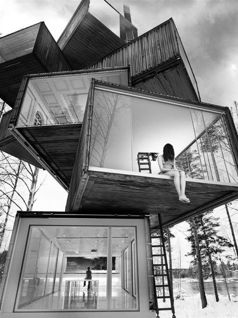 Maurizo Marcato #archi #archiviz #architecture Container Architecture, Container Design, Alvar Aalto, Shipping Container Homes, Amazing Architecture, Container House, Architecture Building, Interior Architecture Design, Art And Architecture