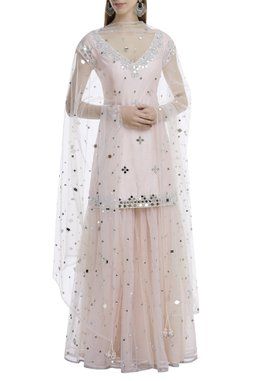 Embellished Kurta Sharara Set Mirror Work Dress, Sharara Designs, Kurta Sharara Set, Kurta Sharara, Traditional Indian Dress, Pakistani Dresses Casual, Trendy Dress Outfits, Designer Party Wear Dresses, Neckline Designs