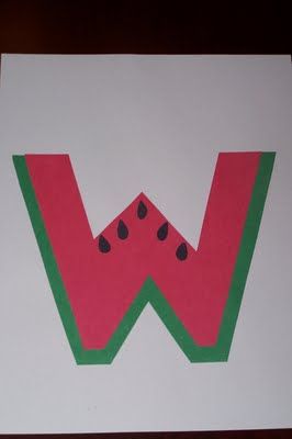 A great way to incorporate an image into a letter. This will help the students link an object with the letter and can potentially help them remember letters and objects of that letter. Letter W Crafts, Letter W Activities, School Diy Ideas, Preschool Letter Crafts, Abc Crafts, Alphabet Letter Crafts, Abc Art, Preschool Projects, Alfabet Letters