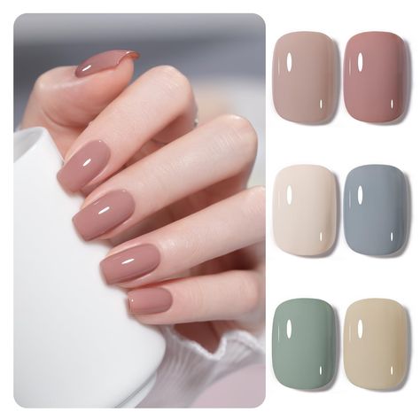 Fall Nail Colors Opi, Neutral Gel Nails, Blue Gel Polish, Taupe Nails, Opi Nail Polish Colors, Neutral Nail Color, Gel Nail Set, Neutral Nail Polish, Morandi Color