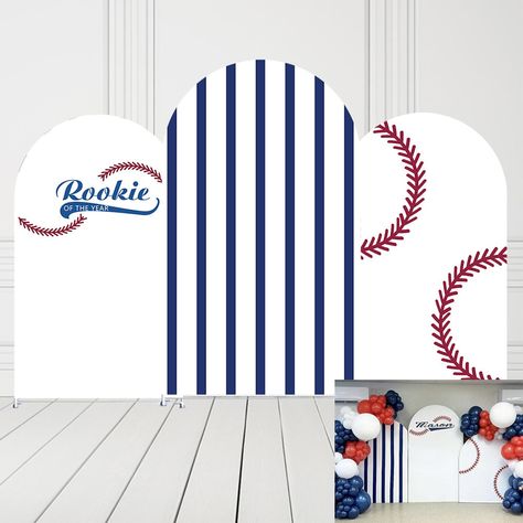 Party Arches, Baseball Backdrop, Baseball Baby Shower Decorations, Tablecloth Decorations, Table Cloth Decorations, Sports Birthday Party, Pure White Background, Arch Backdrop, Cover Boy