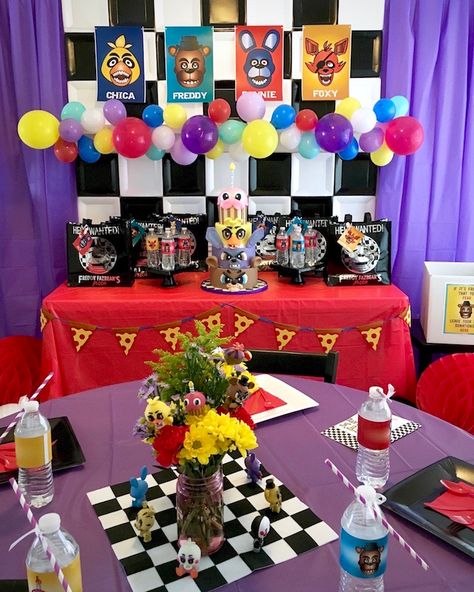 Kara's Party Ideas Five Nights At Freddy's Birthday Party | Kara's Party Ideas Five Nights At Freddy's Birthday, Fnaf Cake, Fnaf Birthday, Fnaf Party, Boy Birthday Party Themes, 9th Birthday Parties, 11th Birthday, 12th Birthday, 6th Birthday Parties