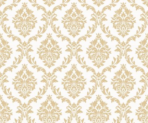 Vector seamless damask gold patterns. ri... | Premium Vector #Freepik #vector #pattern #flower #vintage #floral Styl Grunge, نباتات منزلية, Vintage Background, Floral Damask, Vinyl Backdrops, Wallpaper Direct, Sketch Inspiration, Seamless Background, Children Clothes