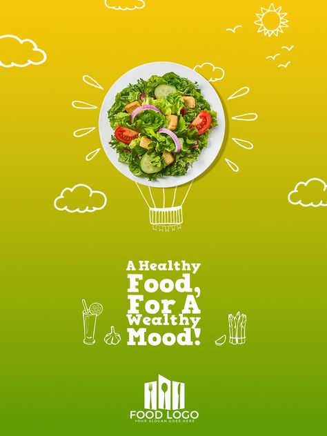 POSTER DESIGN on Behance Food Teaser Poster, Mood Poster, Poster In Photoshop, Rollup Design, Nutrition Poster, 브로셔 디자인, Healthy Mood, Comidas Fitness, Food Art Photography