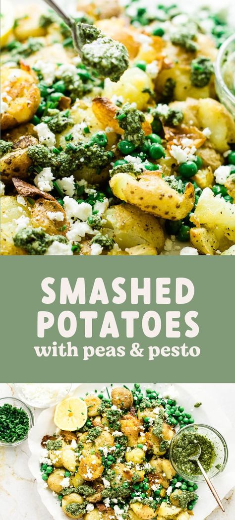 Potato And Peas Recipes, Dishes With Peas, Pea And Potato Salad, Smashed Peas Recipes, Peas Side Dish, Recipes Using Peas, Smashed Peas, Peas Recipes, Spring Pea Recipes