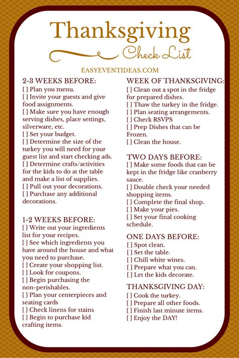 It's Thanksgiving time everyone! So I have created this easy and free Thanksgiving Checklist for you to enjoy! Happy Thanksgiving time America! Thanksgiving Menu List, Thanksgiving List, Thanksgiving Checklist, Thanksgiving Planning, Friendsgiving Dinner Party, Hosting Thanksgiving Dinner, Thanksgiving Planner, Thanksgiving Prep, Thanksgiving Dinner Party