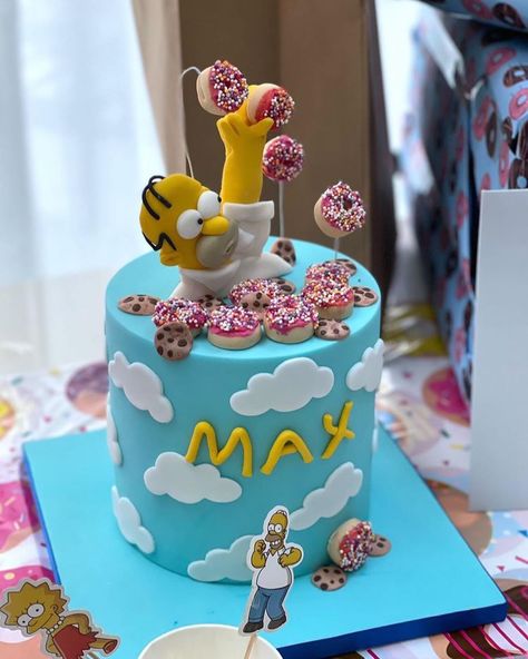 The Simpsons Cake, Homer Simpson Cake, Simpsons Birthday, Simpsons Cake, Simpsons Party, Cake 3d, 18th Cake, Family Cake, The Simpson