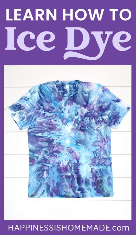 Learn how to ice dye with our easy-to-follow guide, including essential techniques and tips for creating stunning, one-of-a-kind fabric designs with ice tie-dyeing! Tye Dye Ice Technique, Iced Tie Dye, Tie Dye Ice Technique, Ice Dyeing Techniques, Ice Tie Dye Techniques, Tye Dye Techniques, Ice Dye Techniques, Things To Tie Dye, Tie Dye Patterns Techniques