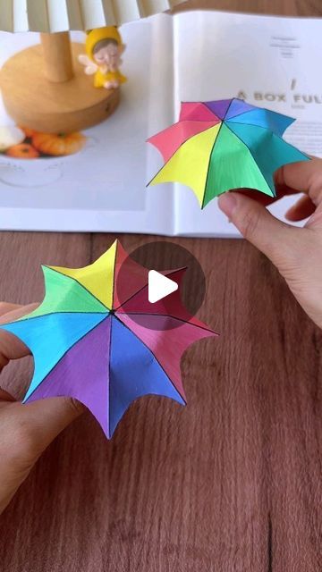 Paper Craft Ideas on Instagram: "Learn how to make a cute paper umbrella with this fun and easy tutorial! Follow along as we cut, fold, and secure colorful paper to create a charming umbrella, complete with a handle and personalized decorations. Perfect for kids and adults alike, this project is a delightful way to spend your crafting time. Join us and make your own adorable paper umbrella!" Easy Umbrella Crafts For Kids, Folding Paper Crafts Easy, Umbrella Making Craft, How To Make Umbrella With Paper, Paper Folding Crafts For Kids, Umbrella Craft For Kids, Paper Umbrella Craft, Umbrella Craft, Photoshoot Boy