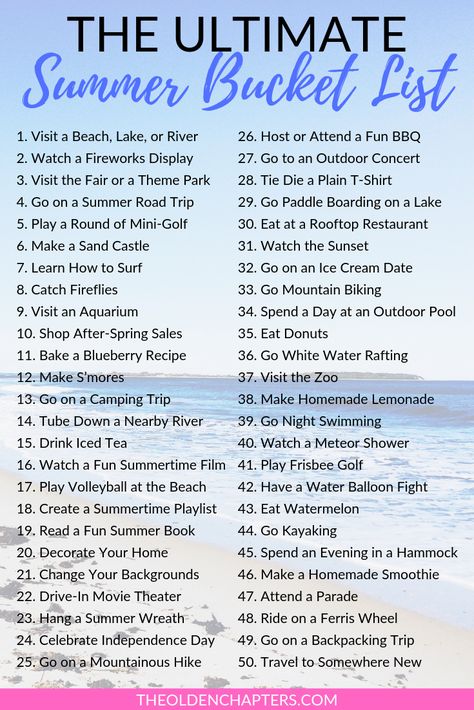 This ultimate summer bucket list is perfect for kids, couples, best friends, adults, teenagers, college students, families, and more. Includes awesome ideas such as crazy travel ideas, beach destinations, fun recipes, wild adventures, fun activities with your boyfriend, senior year ideas inspired by Tumblr and more. Pin now to create your ultimate summer bucket list for adults and use the free printable to get you started! #summer #bucketlist Summer Bucket List For Teens, Ultimate Summer Bucket List, Bucket List For Teens, Summer To Do List, Sunny Season, Summer Fun List, Outdoor Concert, Summer Bucket List, Summer Plans