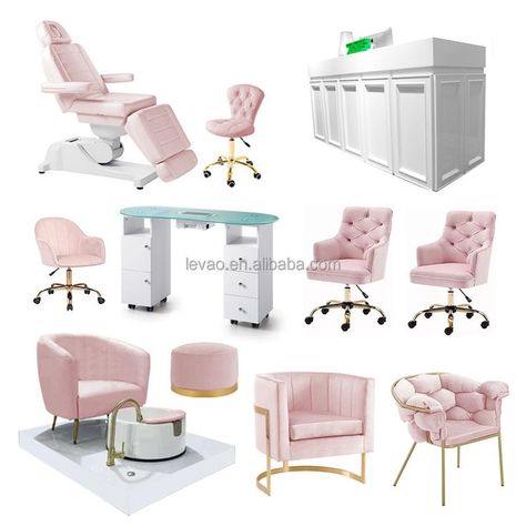 Nail Salon Chairs, Manicure Tables, Beauty Nail Salon, Nail Salon Interior Design, Nail Salon Furniture, Beauty Room Salon, Nail Salon And Spa, Nail Table, Beauty Salon Furniture