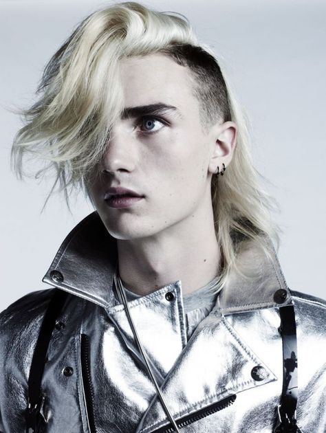 Cyberpunk Hairstyles, Shaved Long Hair, Cyberpunk Hair, Half Shaved Hair, Half Shaved, Mens Hair Trends, Punk Hair, Hedi Slimane, Hair Reference