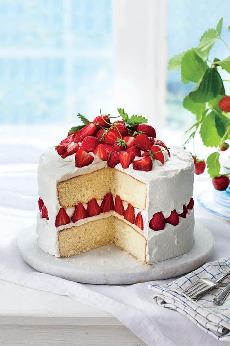 Strawberry Frasier Cake, Strawberry Frasier, Cake With Strawberries, Coconut Dessert, Gourmet Cakes, Strawberry Cake Recipes, Cake Decorator, Spring Cake, Brownie Desserts