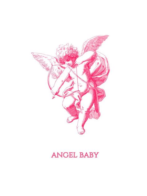 Cupid Drawing, Cupid Cherub, Cupid Tattoo, Cherub Baby, Cherub Tattoo, Angel Posters, Soft Pink Theme, Baby Print, Pink Quotes