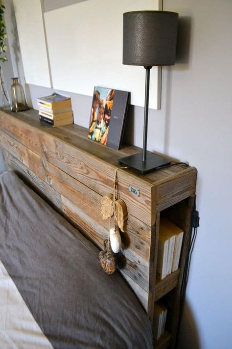 Interesting Headboards, Diy Seng, Diy Wood Headboard, Pallet Headboard, Head Board, Diy Headboards, Wooden Headboard, Diy Headboard, Headboard Storage