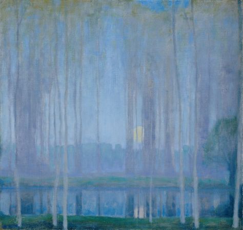 Edward Steichen, Yellow Moon Edward Steichen, Yellow Moon, Amazing Paintings, Paintings I Love, Painting Gallery, Sumi E, 2d Art, Art Movement, Tree Art