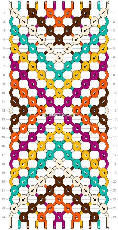 Normal pattern #2146 variation #328064 | BraceletBook Bracelets Patterns, Diy Friendship Bracelets Patterns, Friendship Bracelets Diy, Diamond Cross, Friendship Bracelet Patterns, Simple Patterns, Bracelet Patterns, Friendship Bracelet, Friendship Bracelets