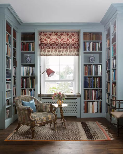 12 Home Library Ideas Bookshelves With Ladder, Beautiful Home Library, Cozy Home Library, Home Library Rooms, Library Room, Bookcase Design, Home Library Design, Design Apartment, Home Libraries