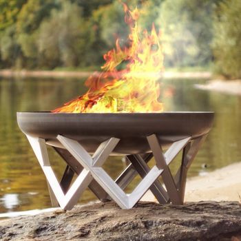 Fire Pit Sphere, Contemporary Fire Pit, Stainless Steel Fire Pit, Modern Fire Pit, Wood Fire Pit, Fire Pit Bowl, Steel Fire Pit, Deck Designs Backyard, Wood Burning Fire Pit