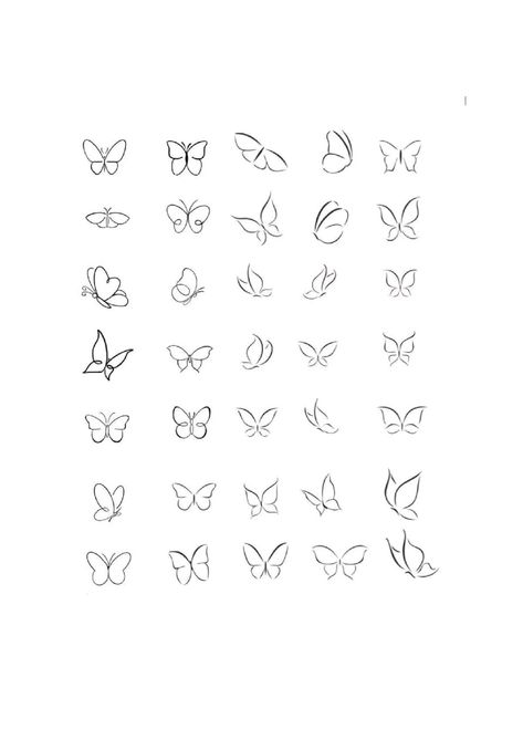 Tattoo Stencils Outline For Women, Tattoo Mafia, Printable Nail Art, Protection Sigils, Butterfly Tattoo Stencil, Tato Minimal, Small Girly Tattoos, Stencil Outline, Small Butterfly Tattoo