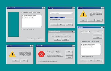 cross,sign,window,tabs,pop,ui,web,computer,notification,dialog,collection,vector,pc,retro,system,fault,interface,desktop,up,windows,error,critical,garish,frame,boxes,warning,danger,alert,crash,vintage,screen,operating,report,design,explorer,user,bar,illustration,mockup,defect,failure,software,box,old,popup,button,bug,digital,template,page,program,icon,templates,message,symbol,problem Old Windows Computer Pop Up, Old Windows Interface, Notification Template, Illustration Mockup, Fruitiger Aero, Bar Illustration, Windows Error, Old Web, Program Icon