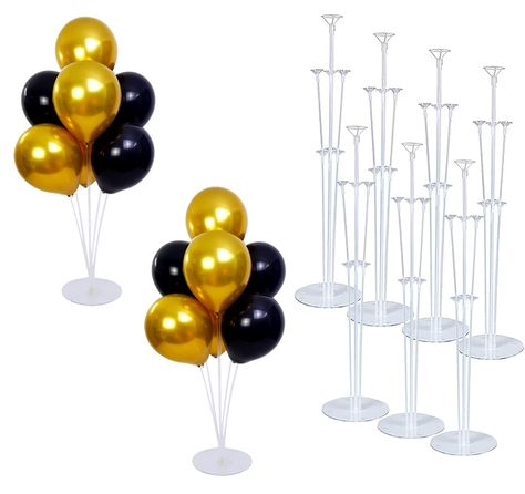 PRICES MAY VARY. The value package includes: 7 sets balloon stand kit in total, each balloon stand kit includes 11 tubes，4 of which are tube connectors, 7 cups and 1 base (without balloons). Each balloon stand comes in three different height sizes.Perfect Size for Table. Fast and simple assembly: It only takes a few minutes to assemble a beautiful balloon decoration. It is easy to tie the balloon to the cup and become a beautiful decoration in the center of the table. This special set makes stan Table Balloon Stand, Balloon Stand, Balloon Holders, Decorations For Party, Balloons Decorations, Balloon Stands, Birthday Table, Helium Balloons, Party Centerpieces