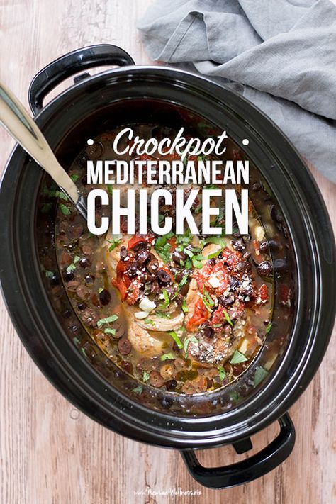 The Family Freezer, Family Freezer, Mediterranean Recipes Healthy, Mediterranean Diet Recipes Dinners, Easy Mediterranean Diet Recipes, Mediterranean Chicken, Crockpot Dishes, Healthy Crockpot, Crockpot Recipes Slow Cooker