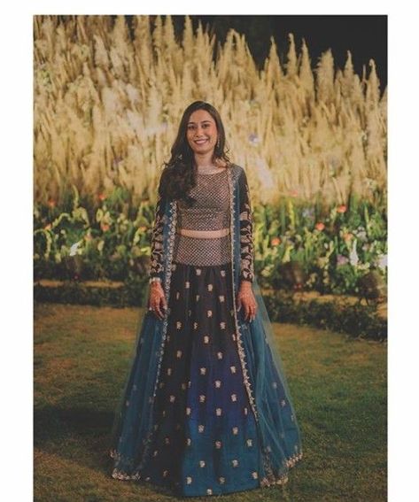 Beautiful Silk Lehenga-Choli with jacketEmbellished with hand embroideryWide belt look rich and trendy. Long Jacket Lehenga, Long Coat Dress, Jacket Lehenga, Western Dresses For Women, Look Rich, Girls Party Wear, Party Wear Gown, Gown Style, Long Gown Dress