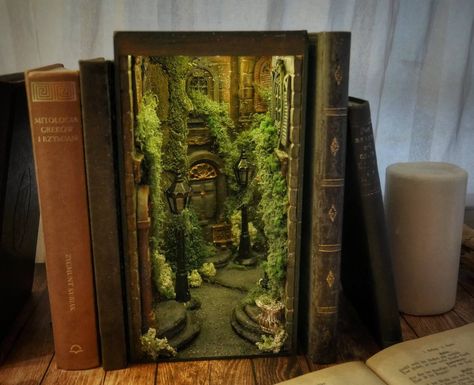 Dark night artist alley book nook with a mirror,old tenement houses booknook Check more at https://hikwa.com/product/dark-night-artist-alley-book-nook-with-a-mirrorold-tenement-houses-booknook/ Tree Diorama, Bookshelf Insert, Bookshelf Art, Artist Alley, Night Garden, Library Decor, Fairy Book, House Book, Arte Inspo