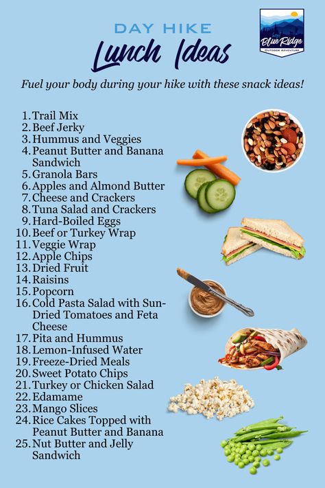 Embark on your next hike fully prepared with these 25 mouthwatering lunch ideas designed to fuel your outdoor adventures. From nutritious wraps to tasty trail mixes, elevate your hiking experience with these flavorful options! 🥾🍽️ #HikingFuel #TrailLunchIdeas Healthy Hiking Food, Hiking Snacks Ideas, Snacks For Hiking, Best Hiking Food, Hiking Lunch, Lunch Ideas Easy, Fall Meals, Hiking Snacks, Hiking Food