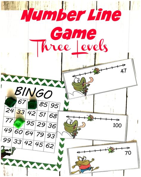 FREE Number Line Game to Build Number Sense (Three Levels) Number Line Games, Number Line Activities, Number Sense Activities, Unit Fractions, Bingo Sheets, Number Lines, Math Graphic Organizers, Math Number Sense, Line Game