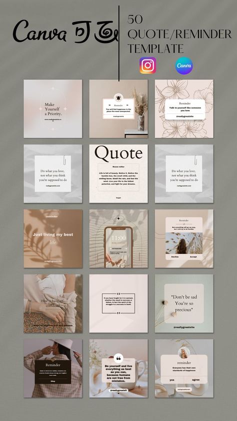 Reminder Template, Quote Template Design, Instagram Fonts, Engagement Instagram, Instagram Branding Design, Instagram Feed Planner, Instagram Font, Instagram Quote, Instagram Words