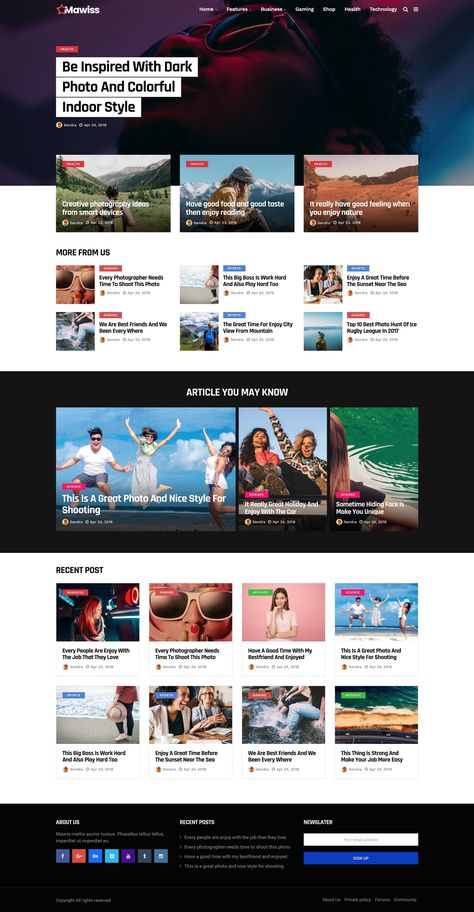 Mawiss is a stylish, responsive #WordPress blog magazine theme. It features a modern design, beautiful typography, and a variety of customization options. Try it . #Magazine_Website_Design #Blog_Layout_Design #Blog_Website_Design #News_Website_Design Magazine Website Design, Blog Layout Design, Blog Website Design, News Website Design, News Web Design, Blog Wordpress, Magazine Website, Blog Themes Wordpress, Blog Layout