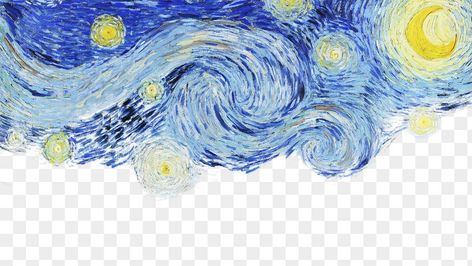 Van Gogh Moodboard, Desenhos Van Gogh, Van Gogh Famous Paintings, Png Border, Movie Collage, Graphic Shapes Design, Desain Buklet, Arte Van Gogh, The Starry Night